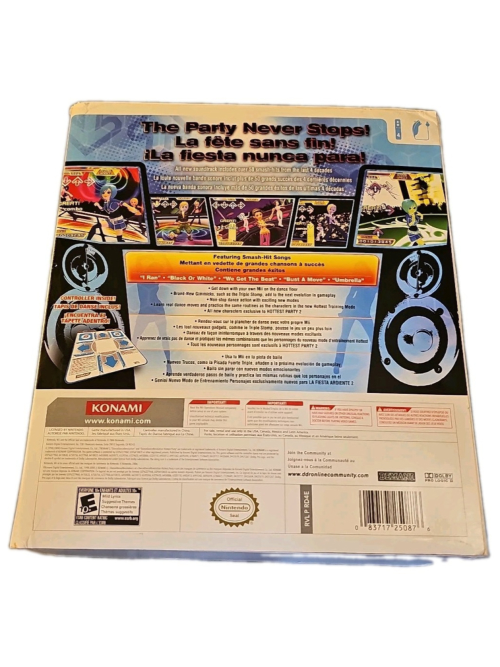 Dance Dance Revolution Hottest Party 2 Dance Mat & Game CIB (Nintendo Wii, 2008) - Picture 9 of 11